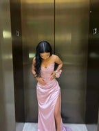 Pink/Green/Blue Gorgeous Shiny Exquisite Beaded Long Slit Elegant Sexy Classy Prom Dress Classy Evening Dress Party Dress