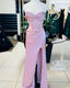 Pink/Green/Blue Gorgeous Shiny Exquisite Beaded Long Slit Elegant Sexy Classy Prom Dress Classy Evening Dress Party Dress