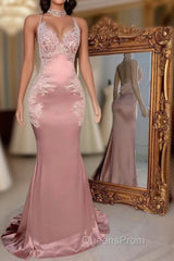 Pink Long Evening Prom Dress, Evening Dress