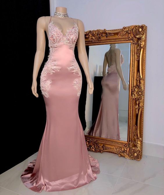 Pink Long Classy Prom Dress, Classy Evening Dress Main image