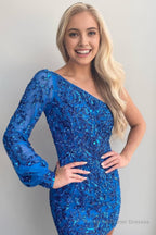 Pink Mermaid Long Prom Dress with Appliques