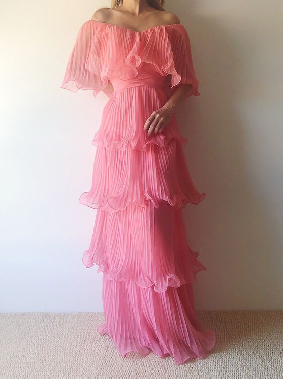 Pink Classy Prom Dress Women Sexy Dress Elegant Party Dress