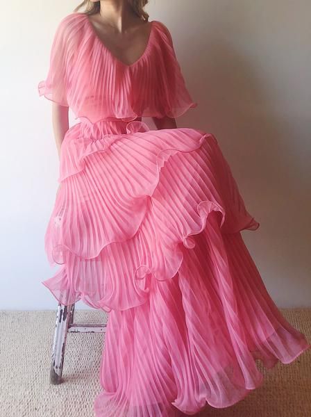 Pink Classy Prom Dress Women Sexy Dress Elegant Party Dress