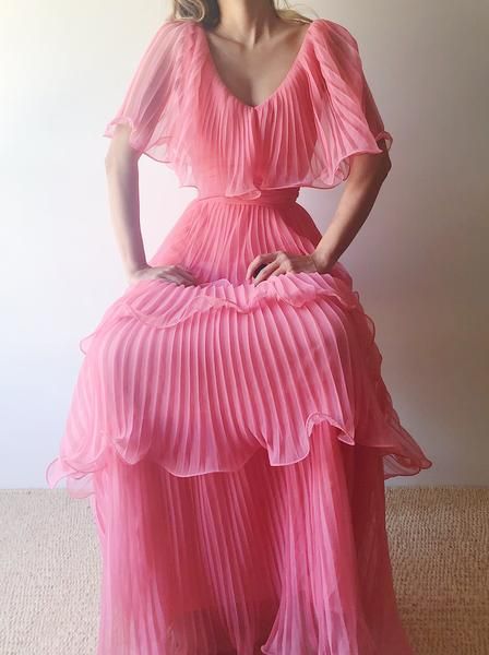 Pink Classy Prom Dress Women Sexy Dress Elegant Party Dress