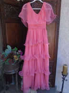 Pink Classy Prom Dress Women Sexy Dress Elegant Party Dress