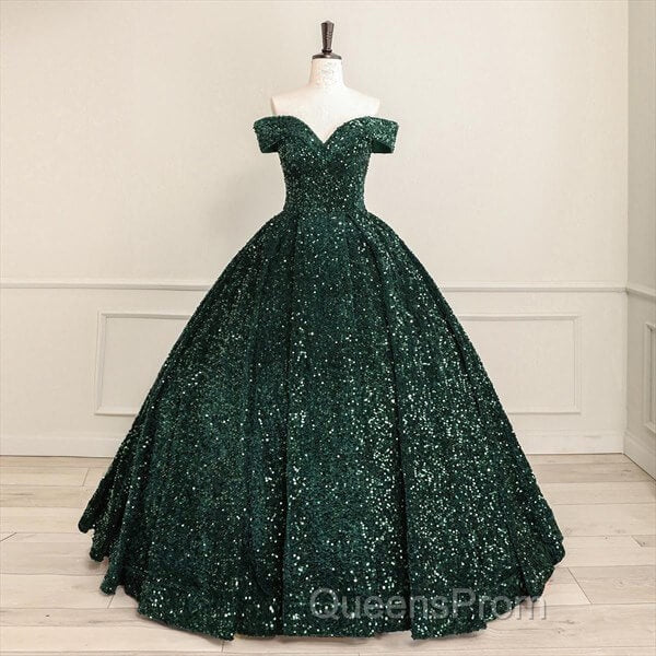 Pink Quinceanera Dress Sequin Off The Shoulder Ball Gown Dress