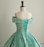 Pink Quinceanera Dress Sequin Off The Shoulder Ball Gown Dress