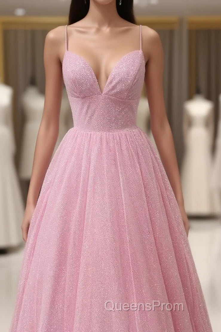 Pink Shinning Evening Prom Dress, Homecoming Dress ,Formal Dress, Evening Dress, Dance Dress, Graduation Party Dress