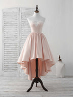 Pink Sweetheart Neck Short Prom Dress Pink Homecoming Dresses