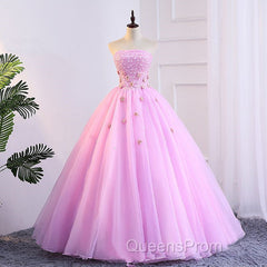 Pink Tulle Ball Gown Sweet 16 Party Dress, Pink Formal Dress, Quinceanera Dress