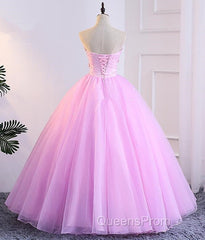 Pink Tulle Ball Gown Sweet 16 Party Dress, Pink Formal Dress, Quinceanera Dress