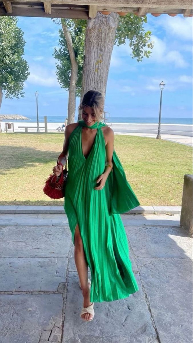 Pink/Green Fashion V-Neck Elegant Long Satin Classy Evening Dress Party Dress Wedding Guest Dress Maternity Dress