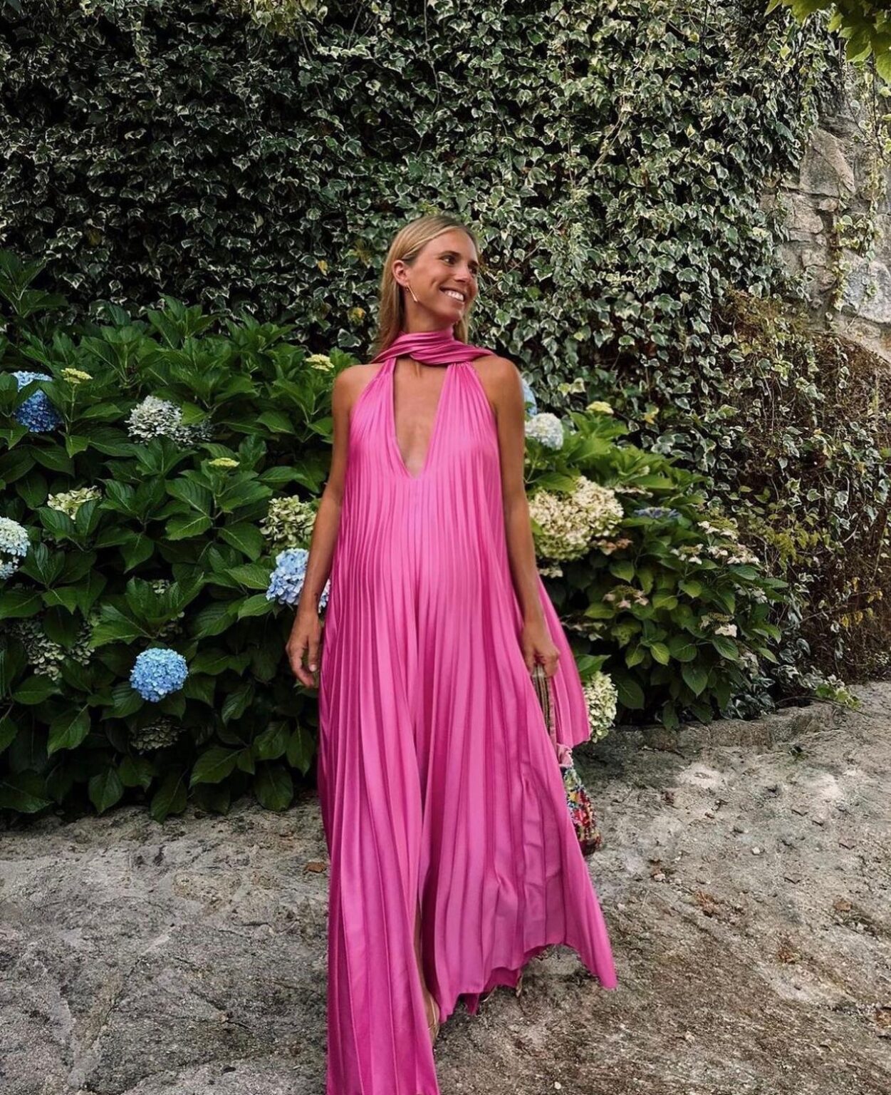 Pink/Green Fashion V-Neck Elegant Long Satin Classy Evening Dress Party Dress Wedding Guest Dress Maternity Dress Main image
