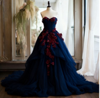 Pink Vintage A-Line Sweetheart Lace Tulle Long Classy Evening Gown Applique Wedding Dress