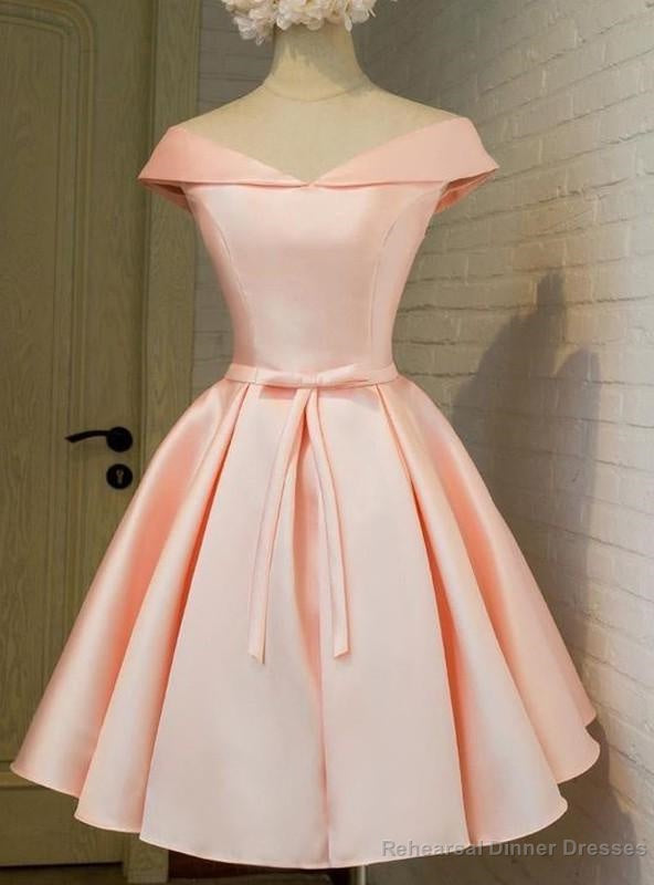 A-Line Princess V-neck Sleeveless Sash Satin Short Homecoming Dresses Secondary image