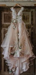 Popular Classy A Line Tulle Bridal Gown Long Classy Prom Dress