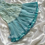Powder Blue Sparkling Charming Retro Princess Stunning Unique Fashionable Beautiful Elegant Delicate Lace Short Lace Sequin Homecoming Dress Classy Prom Dress Classy Evening Dress Birthday Party Dress Classy Prom Dress