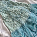 Powder Blue Sparkling Charming Retro Princess Stunning Unique Fashionable Beautiful Elegant Delicate Lace Short Lace Sequin Homecoming Dress Classy Prom Dress Classy Evening Dress Birthday Party Dress Classy Prom Dress