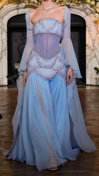 Pretty A Line Off The Shoulder Maxi Long Party Light Blue Chiffon Classy Prom Dress Classy Evening Dress