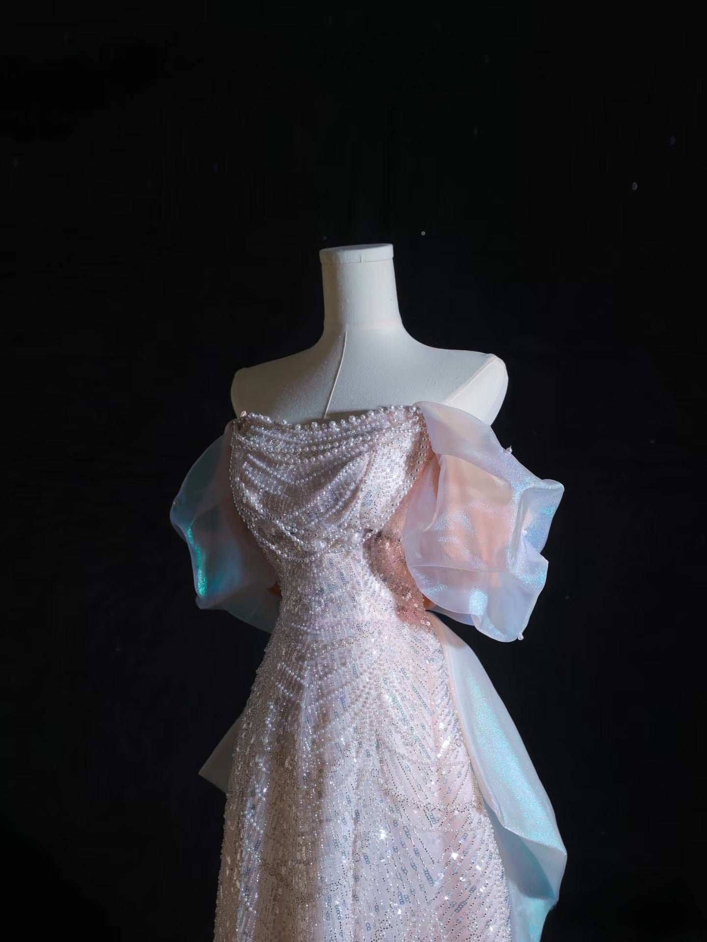 Pretty A Line Off The Shoulder Pink Sequin Long Classy Prom Dress Classy Evening Gowns