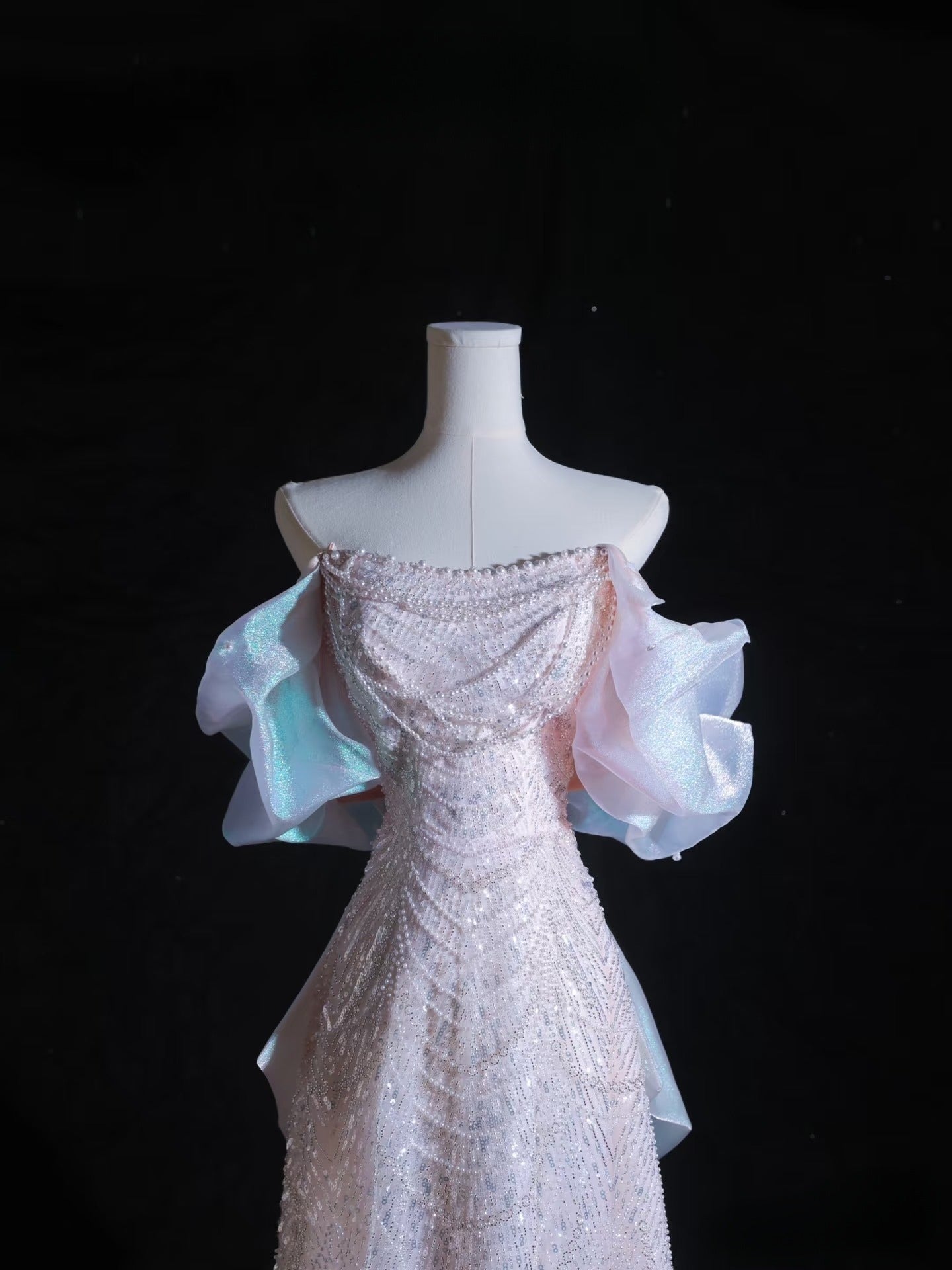 Pretty A Line Off The Shoulder Pink Sequin Long Classy Prom Dress Classy Evening Gowns