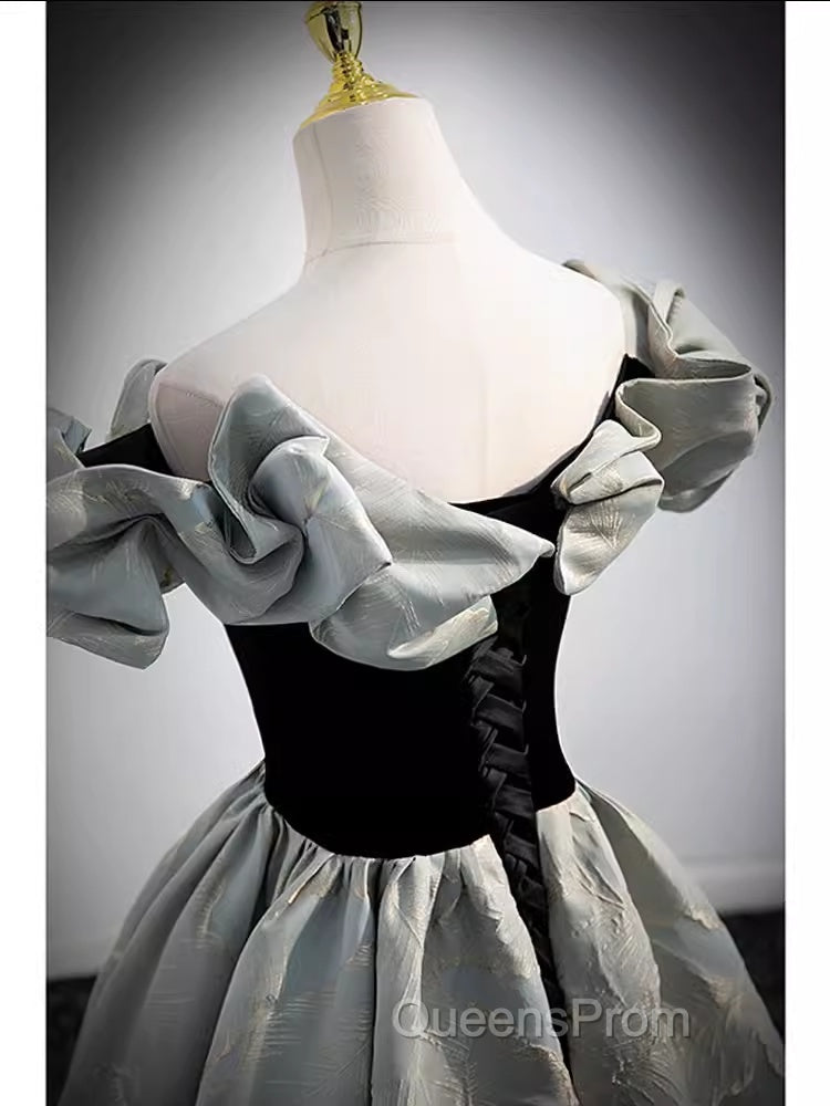 Pretty A Line Off The Shoulder Satin Long Evening Party Dress Evening Prom Dress