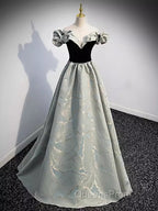 Pretty A Line Off The Shoulder Satin Long Evening Party Dress Evening Prom Dress