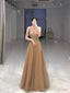 Pretty A Line Scoop Neckline Sleeveless Party Dress Tulle Prom Dresses