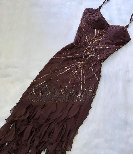 Pretty A Line Spaghetti Straps Chiffon Classy Prom Dress With Beads Long Classy Evening Gowns Secondary image