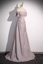 Pretty A Line Square Neckline Sleeveless Long Evening Party Dress Pink Evening Prom Dress