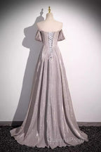Pretty A Line Square Neckline Sleeveless Long Evening Party Dress Pink Evening Prom Dress
