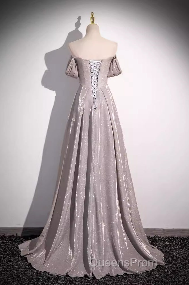 Pretty A Line Square Neckline Sleeveless Long Evening Party Dress Pink Evening Prom Dress