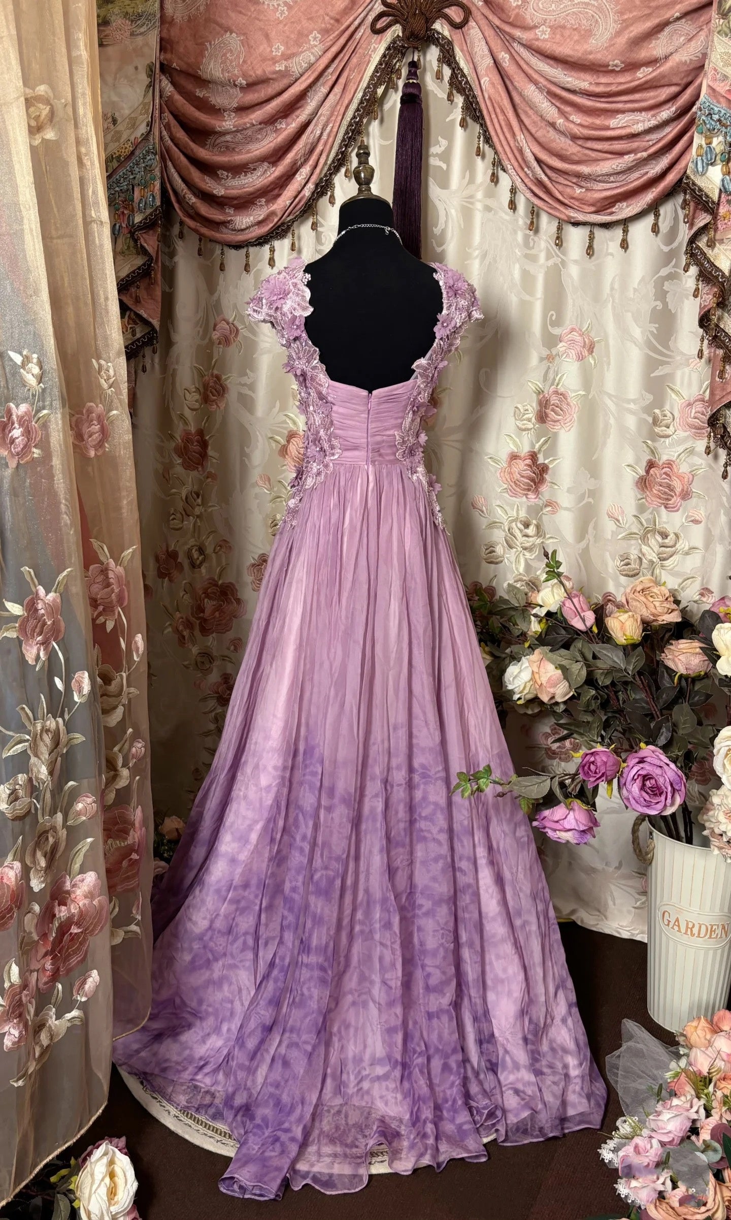 Pretty A Line Sweetheart Neckline Long Tulle Lilac Party Dress Classy Prom Dress Secondary image