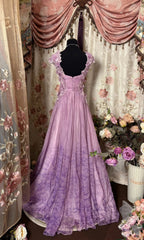 Pretty A Line Sweetheart Neckline Long Tulle Lilac Party Dress Classy Prom Dress