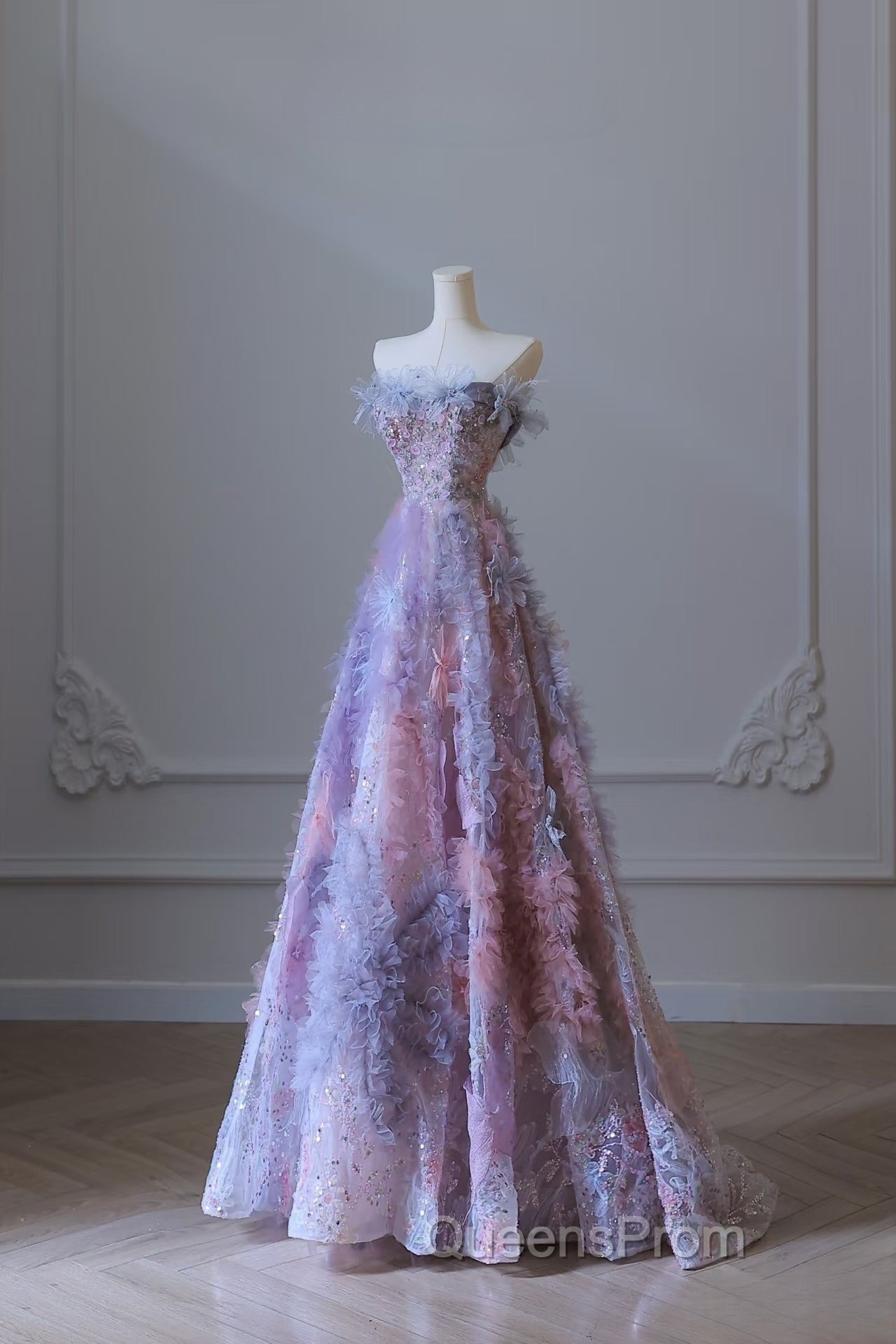 Pretty A Line Sweetheart Tulle Long Evening Prom Dress Evening Gowns Secondary image