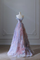 Pretty A Line Sweetheart Tulle Long Evening Prom Dress Evening Gowns