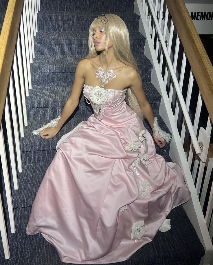 Pretty Ball Gown Strapless Pink Long Satin Classy Prom Dress Classy Evening Dress