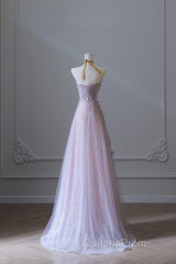 Pretty Ball Gown Sweetheart Pink Floral Tulle Long Evening Prom Dress Evening Gowns