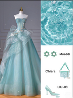 Pretty Ball Gown Sweetheart Tulle Green Long Classy Evening Dress Classy Prom Dress With Ruffles