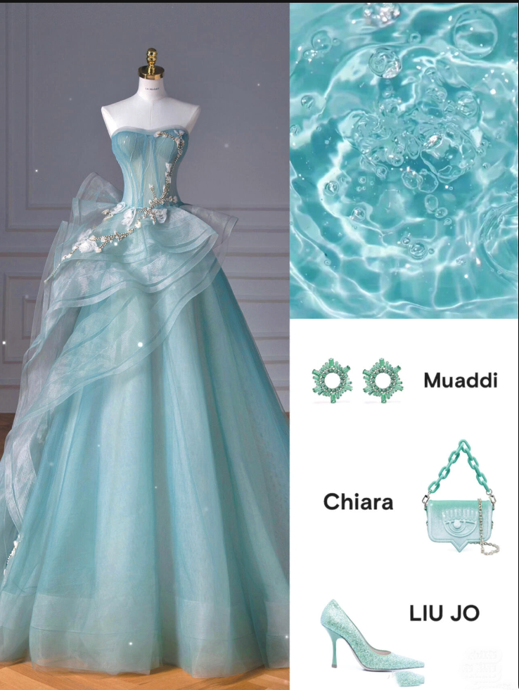 Pretty Ball Gown Sweetheart Tulle Green Long Classy Evening Dress Classy Prom Dress With Ruffles