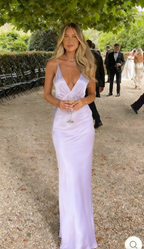 Simple Light Blue Long Classy Prom Dress