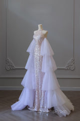 Pretty Mermaid High Neckline Sequin Beads Long Evening Prom Dress Formal Evening Dress