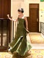 Pretty Mermaid Spaghetti Straps Olive Green Long Classy Prom Dress Classy Evening Gowns