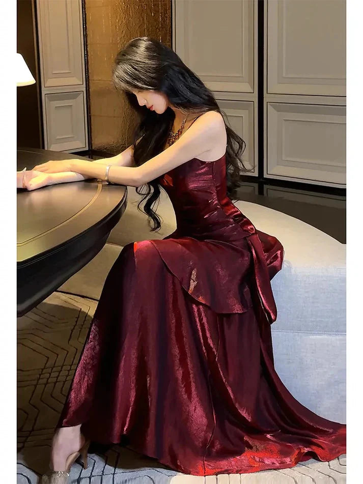 Pretty Mermaid Spaghetti Straps Olive Green Long Classy Prom Dress Classy Evening Gowns Secondary image
