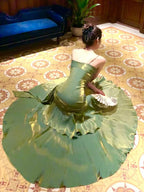 Pretty Mermaid Spaghetti Straps Olive Green Long Classy Prom Dress Classy Evening Gowns