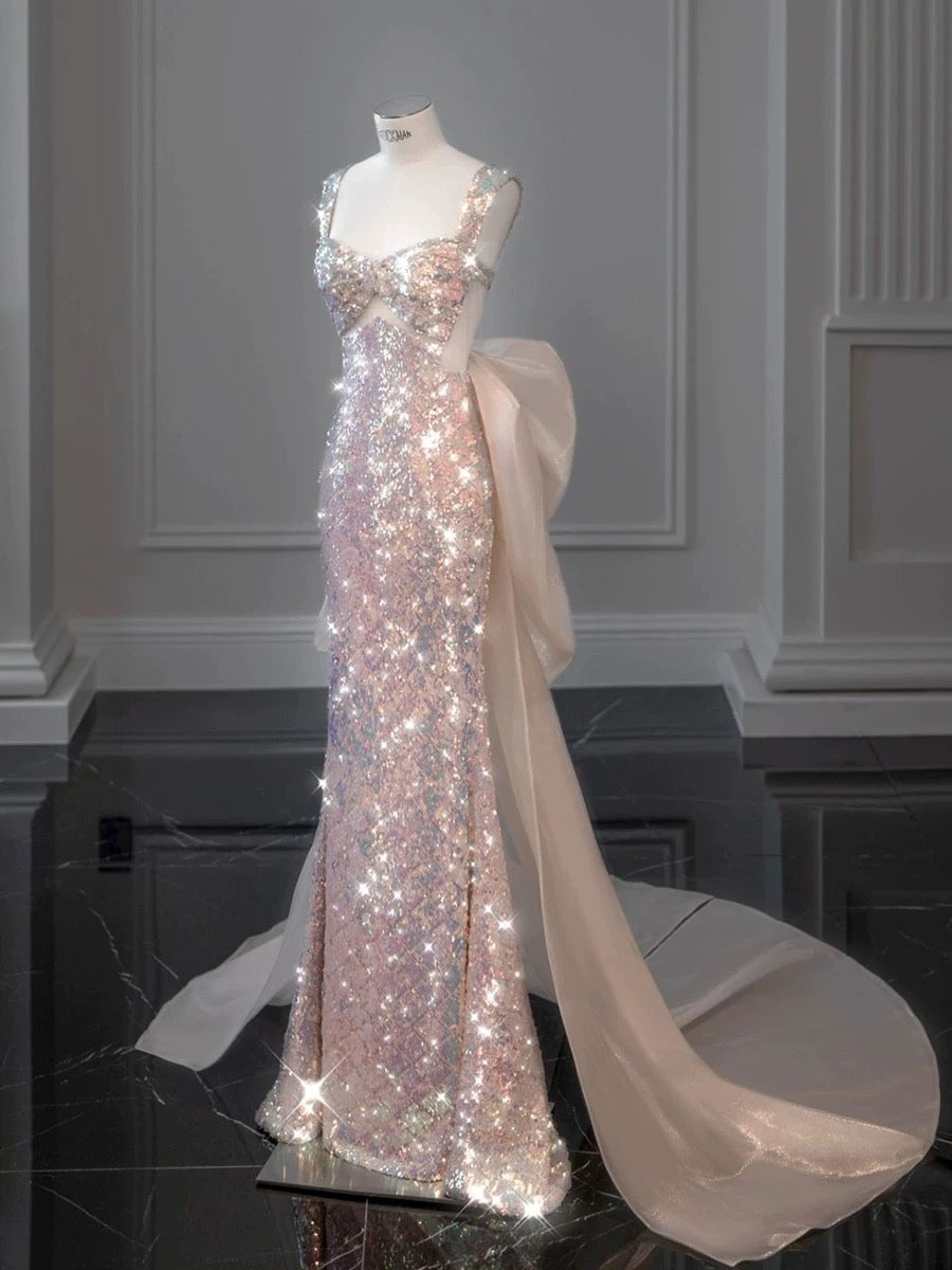 Pretty Mermaid Sweetheart Sequin Long Classy Evening Dress Classy Prom Dress Birthday Outfits