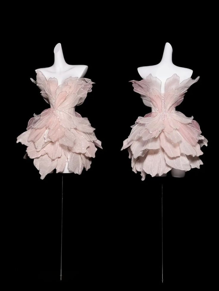 Pretty Pink Organza Sequin Beaded Homecoming Dress Strapless Birthday Party Dress