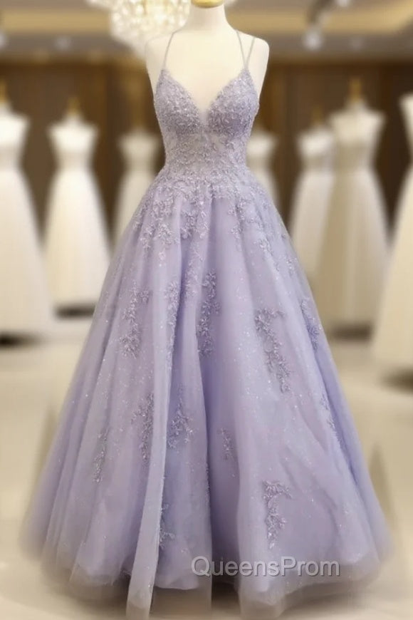 Pretty Evening Prom Dress, Purple Evening Prom Dress, Light purple Evening Prom Dress Main image