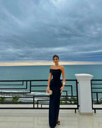 Pretty Sheath Off The Shoulder Black Long Classy Prom Dress Party Dress