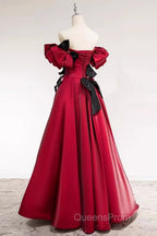Princess A Line Off The Shoulder Party Dress Red Evening Prom Dress